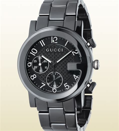 gucci watch with black face|Men's Gucci Watches .